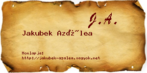 Jakubek Azálea névjegykártya